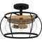 Quoizel Thyme Outdoor Semi Flush 3 Lights Earth Black THY1715EK - alternate 1